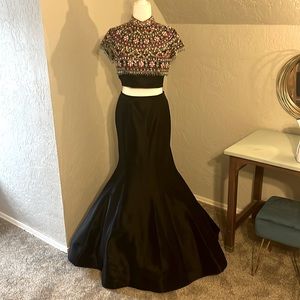 Beautiful Beaded Rachel Allan Prom / Homecoming / Formal Dress with 2 Skirts